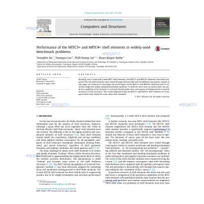 Performance of the MITC3+ and MITC4+ shell elements in widely-used benchmark problems